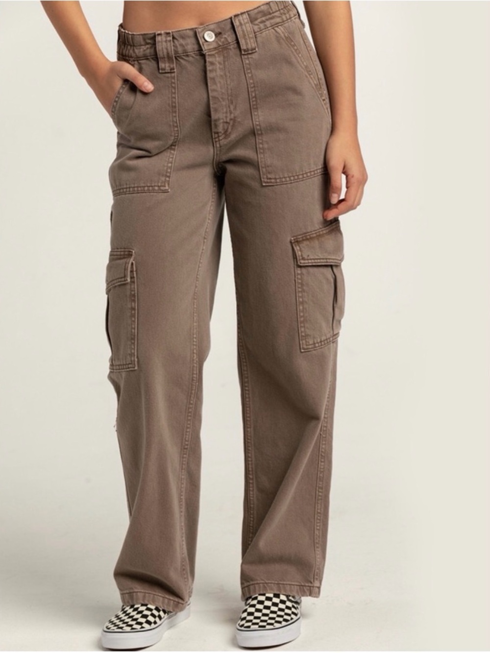 BDG Women's Cargo Jeans in Light Brown - Casual Utility Style